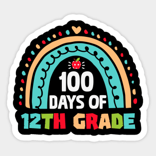 100th day Of School 12th grade Teacher Sticker